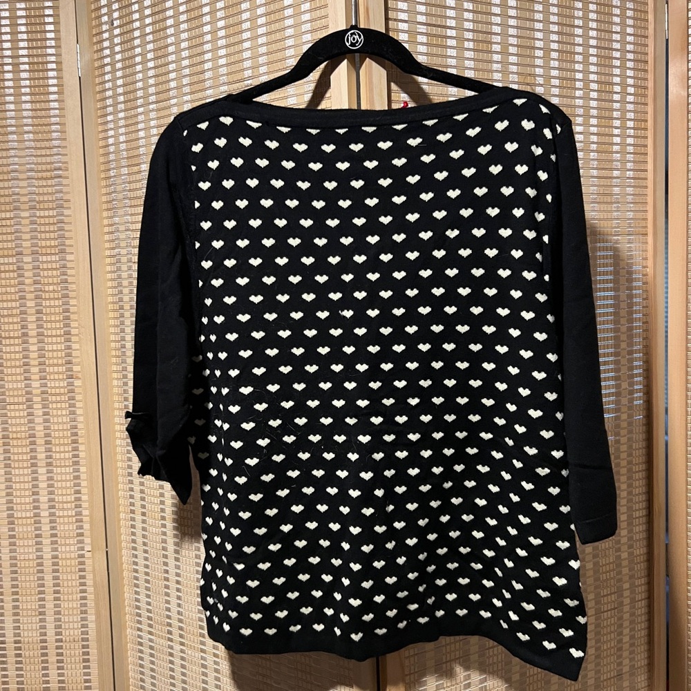 Adorable Heart Print Sweater